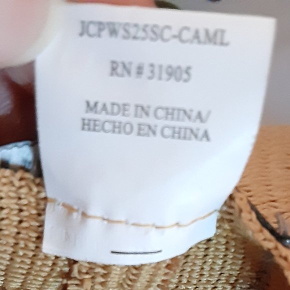 Scala Pronto tan woven floppy hat w Brown Thin Hatband - Picture 9 of 10